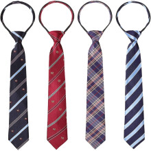 Kids Pre-Tied Zipper Tie for Boys 4 Pcs