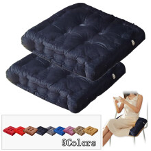 Dining Chair Cushions Black 15.75 x 15.75 in 2 Pack