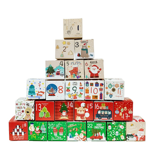DIY Christmas Advent Calendar Boxes 24 Pcs