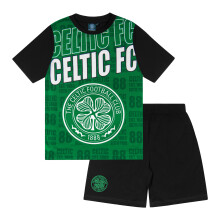 Celtic FC Official Football Gift Boys Short Pyjamas Green 6-7 Years