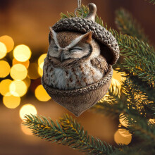 4 inch Forest Animal Christmas Ornament Acrylic Handcrafted