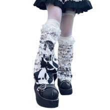 Japanese Anime Letter Print Leg Warmers for Women