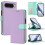 Purple RFID-Blocking Wallet Case with Wrist Strap for 1