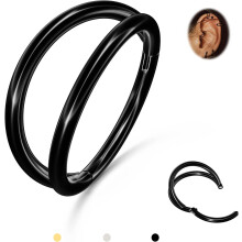 Titanium Hoop Nose Ring 16G 18G 20G CZ