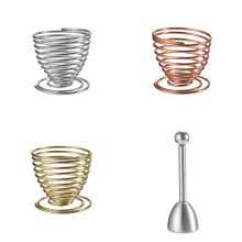 Stainless Steel Egg Opener Set with 3 Holders