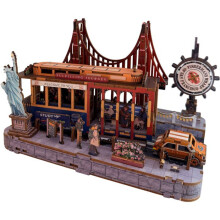 Bücherwinkel - DIY-Kit zum Bau eines 3D-Modells Buchstütze - New Yorker Straße Nookland - 22 x 14 x 14 cm