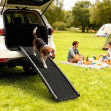 PawHut Dog Ramp for Car Foldable & Portable, Frosted Anti-slip Surface