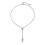 Women's Y-Shaped Cross Pendant Necklace Silver 1