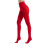 Asdoklhq Women's Solid Opaque Tights Red M 1