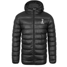Tottenham Hotspur FC Official Mens Quilted Hooded Winter Jacket Black Lge.