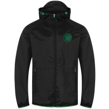 Celtic FC Official Gift Mens Shower Jacket Windbreaker Black Green 3XL