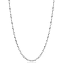 Silver Tone Wheat Chain Stainless Steel Necklace 16-28 Inch