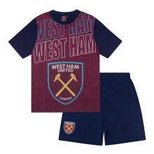 West Ham United FC Official Football Boys Short Pyjamas Claret 10-11 Years
