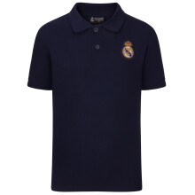 Real Madrid Official Football Gift Boys Crest Polo Shirt Navy 6 Years