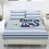 Queen Bed Sheet Set Soft Breathable Cat Bird Stripes 3-Piece 1