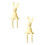 Easter Bunny Figurines Flocked Resin 2 pcs 1