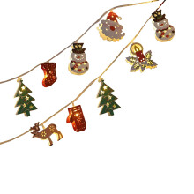 Iron Santa LED String Lights Indoor Outdoor Christmas