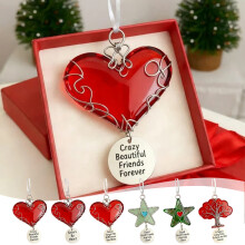 Sea Glass Friendship Ornament Red 3.14 inch