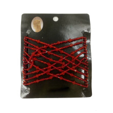 Stretchy Beaded Hair Combs for Women Double Slide Metal