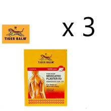 Conjunto de 3 Adesivos Baume du Tigre - Efeito Calor de Longa Duração - Tamanho Grande 10x14 cm (6 Adesivos)