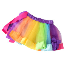 Girls Rainbow Ribbon Tutu Skirt Ballet Dress Size S