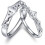 Princess and Knight Matching Ring Set S925 Sterling Silver 1