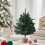 White Flocked Mini Christmas Tree 17.72 in PVC Snow-Covered 1
