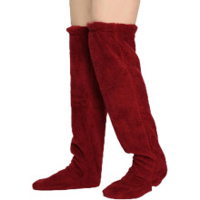 Goose Down Knee Socks Women Winter Cozy High Thigh Tube Sock