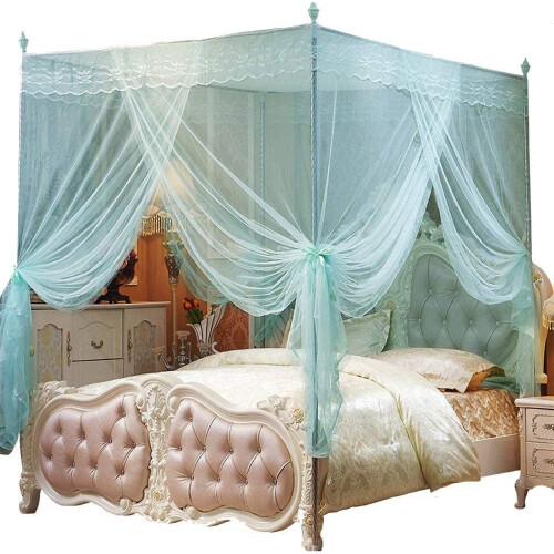 Mosquito Net Canopy for Bed 4-Corner Post Twin Full Queen