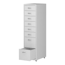 Caisson de bureau armário móvel de armazenamento com rodas e 8 gavetas 109 x 28