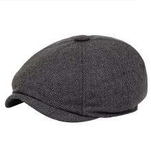 Men's Newsboy Hat Retro Octagonal Beret One Size
