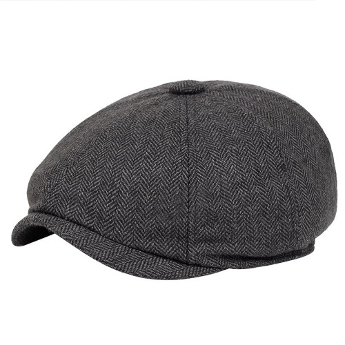 Men's Newsboy Hat Retro Octagonal Beret One Size