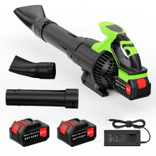 2 Battery Cordless Leaf Blower Turbo Fan Electric Handheld Air Blower