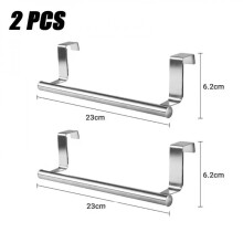 Stainless Steel Over-Door Towel Rack Single Pole