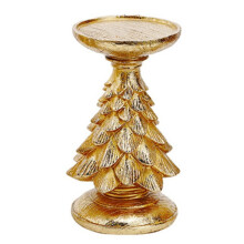 Retro Resin Christmas Tree Candlestick - Festive Decoration, Desktop Atmosphere, Vintage Candle Holder Stand B