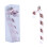 Christmas Candy Cane Ornaments Pink Glitter Twisted Plastic 1