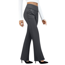 Women's High Waist Yoga Pants Dark Gray XL