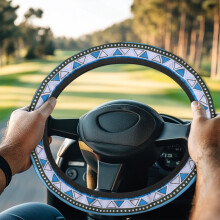 Aztec Ethnic Steering Wheel Cover Universal Fit for Club Car