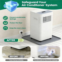 20'X20x0.78' Waterproof Portable AC Drip Pan - Non-Slip Soft Drip Tray for Ice Maker Fridges Electrical Appliances