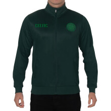 Celtic FC Official Football Gift Mens Retro Track Top Jacket Green Large