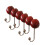 Coat Rack Wall Mount with Suction Cups 6 Hooks Red 1