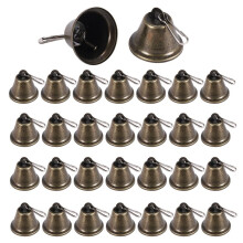 30 Pcs Bells Small Bells Brass Bells Vintage Bells with Hooks for Hanging Wind Chimes Making Dog Training
