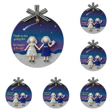 Sea Glass Friendship Ornament Acrylic Christmas Tree Pendant