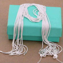 Sterling Silver Snake Chain Necklace 5 pcs 18 inch