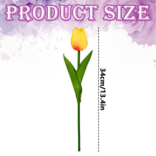 Artificial Champagne Tulip Bouquet 6 pcs 2