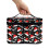 Christmas Hat Pattern Portable Makeup Brush Bag 8.86 x 6.5 3