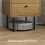 Bedside Table with 2 Drawers and Steel Legs - Oak 8