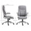 Faux Leather Executive Swivel Office Chair - Grey 4