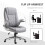 Faux Leather Executive Swivel Office Chair - Grey 7