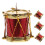 Miniature Drum Model Decoration Red PP Material 4 pcs 4